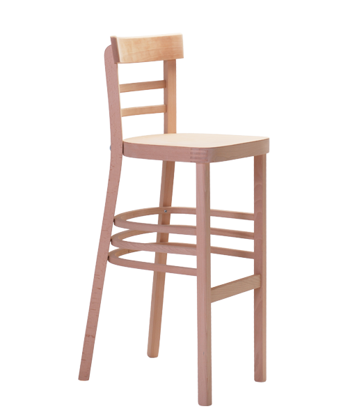 Marona BAR stool for homes and restaurants can complement Marona dining chairs in interiors. From the Czech manufacturer Sádlík, it is possible to order tables in the same wood stain color and the appropriate height for the bar stools