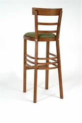 Upholstered Marona Bar Stool P. For your selection according to the photo: standard wood stain color P 43, fabric Saule 1-9. Czech manufacturer Sádlík
