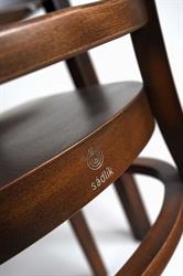 Dining chair Marona, bentwood, beech chair. For your selection according to the photo, wood stain color 18-Antique Black. Sádlík brand from Czech chair manufacturer Sádlík