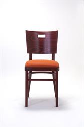 Chairs for restaurants, pubs and homes Linetta P 2194 1G, standard stain color - 8/9, upholstery with customer fabric. Write or call to ask about the possibility of milling holes in the backrest for a fresh design and easy handling. Sádlík, Czech manufacturer of bent chairs.
