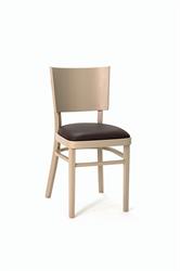 Wooden kitchen chairs of the Sádlík brand, made to order, Linetta P 2194, special staining color - staining according to the RAL sample, leatherette upholstery standard Bruno 05, Czech manufacturer of chairs and tables Sádlík
