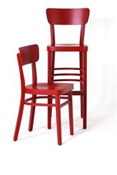 Bistro chairs Nico 1196 & bar stool Nico 5196 Bar, your choice according to the photo: covering color RAL 3011 red, Sádlík Czech furniture manufacturer