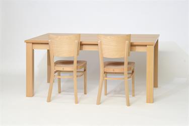 Stůl Topalov, masivní buk, 170x90 cm & ohýbaná židle 1194 LINETTA, velikost L43, barva buk přírodní, dřevěný bukový stůl TOPALOV, tradiční český výrobce židlí a stolů Sádlík