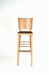 Barová židle Linetta P Bar 6194, barva moření bardolino přírodní, látka Magnus 44, český výrobce nábytku Sádlík, Moravský Písek