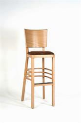 Barová židle Linetta P Bar 6194, barva moření bardolino přírodní, látka Magnus 44, český výrobce nábytku Sádlík