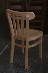 dětská ohýbaná židle Marconi kinder, barva moření standard - přírodní nemořená, gravírování do dřeva na přání zákazníka, výrobce  Sádlík