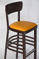 Dřevěné barové židle do kuchyně, Nico P Bar 6196, barva moření dřeva standard - 4, čalounění koženka standard - Bruno 81, kvalitní židle z masivu, výrobce Sádlík Moravský Písek