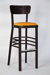 Barová židle z masivu, Nico P Bar 6196, barva moření dřeva standard - 4, čalounění koženka standard - Bruno 81, kvalitní židle z masivu, výrobce Sádlík Moravský Písek