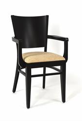Čalouněné židle s područkami, neboli jídelní křesla 2197 AROL P AL, zvolte: barva moření standard - 4, čalounění látka klasická - Saule 1/16, křeslo čalouněné Arol P AL, český výrobce židlí a stolů Sádlík