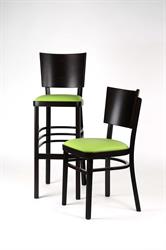 The upholstered Linetta Bar Stool P complements the upholstered dining chairs Linetta P size L43. For your selection according to the photo: all standard wood stain color b4, imitation leather Barcelona green standard. Czech manufacturer Sádlík