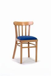 Wooden bent chair made of solid beech, 2193 MARCONI P, your choice according to the photo: color standard - natural, i.e. without wood stain, seat size M41, imitation leather upholstery standard - Bruno 08, manufacturer Sádlík, Moravský Písek, Czech Republic