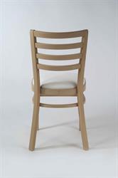 Still modern, timeless design - dining, kitchen, restaurant and cafe chair 2015 Selima P, size L43, wood stain color ivory, fabric with water-resistant treatment Aquaclean Verona 01. Czech production by a Czech manufacturer, Sádlík- Chair for Life situated in Moravský Písek, Czech Republic.