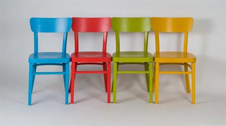 Beech chair Nico 1196 for restaurants, cafes, bistros and homes. Your choice according to the photo: RAL covering color, Sádlík Czech furniture manufacturer.