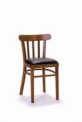 Vybavení restaurací, hospod, kaváren, ohýbaná židle 2193 Marconi P, zvolte: barva moření standard - P43, čalounění koženka standard - Bruno 05. Sádlík židle od českého výrobce.