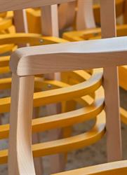 Jídelní dřevěné křeslo AROL, barva moření dle vzorku zákazníka, Sádlík Moravský Písek, český výrobce židlí, stolů