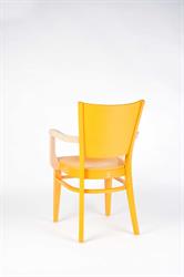 Jídelní dřevěné křeslo s područkami AROL AL, barva moření dle vzorku zákazníka, Sádlík Moravský Písek, český výrobce židlí a stolů
