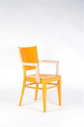 Jídelní dřevěné křeslo s područkami AROL AL, barva moření dle vzorku zákazníka, Sádlík Moravský Písek, český výrobce židlí a stolů (5)