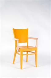 Jídelní dřevěné křeslo s područkami AROL AL, barva moření dle vzorku zákazníka, Sádlík Moravský Písek, český výrobce židlí a stolů (6)