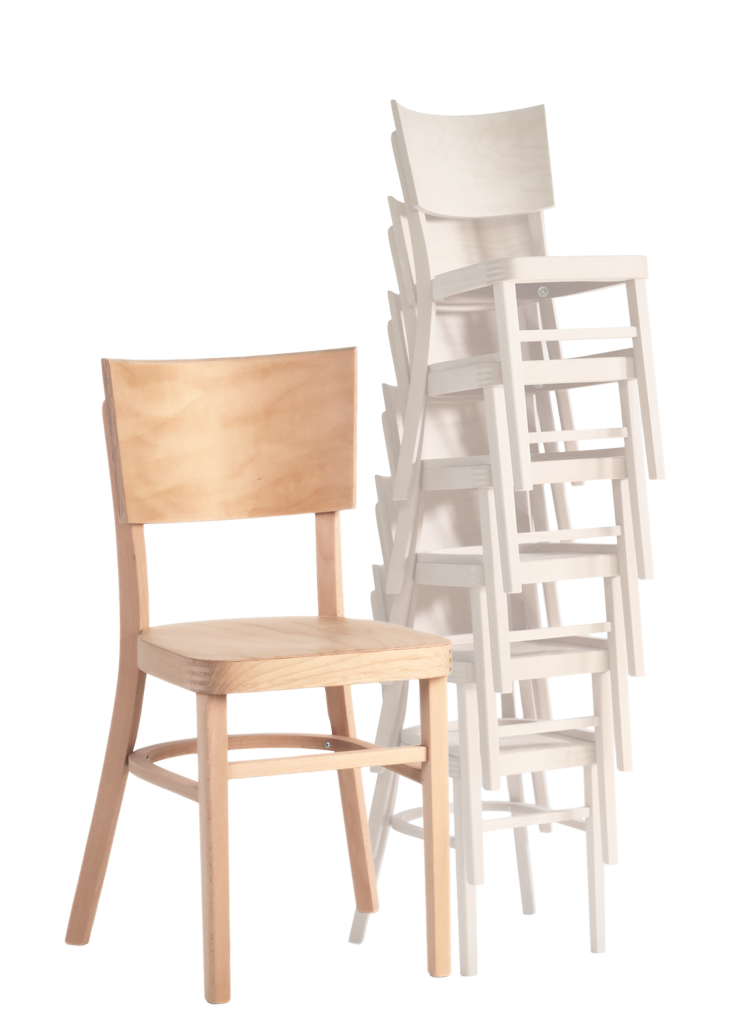 dřevěné židle Sádlík vhodné pro restaurace, kavárny, bistra, kulturní domy, sokolovny a multifunkční obecní domy