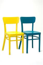Ohýbané bukové židle, Nico 1196, zvolte: barva krycí RAL 1021 a 5021, Sádlík český výrobce nábytku